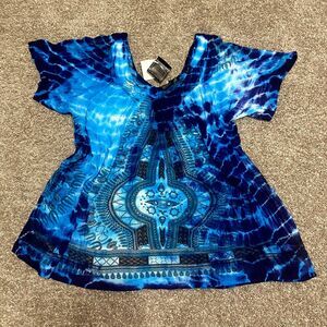 NWT Blue Tie Dye Top